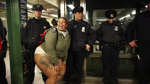 Pants Down, Police Don't Frown (No Pants Subway Ride)