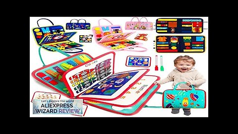 Busy Board Montessori Toys for Toddlers Sensory Toy Preschool Learning Educational Travel Review