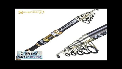 Sougayilang 2.1m-3.6m Spinning Fishing Rod Carbon Trout Carp Telescopic Fishing Pole Lure Review