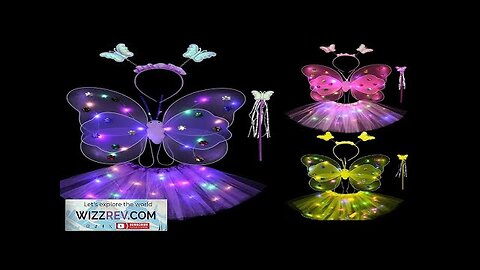 LED Children Costume Props Girls Skirts Angel Luminous Wings Flashing Butterfly Skirt Review