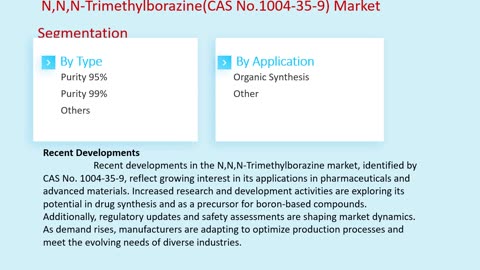 N,N,N-Trimethylborazine(CAS No.1004-35-9) Market Outlook, 2025-2033