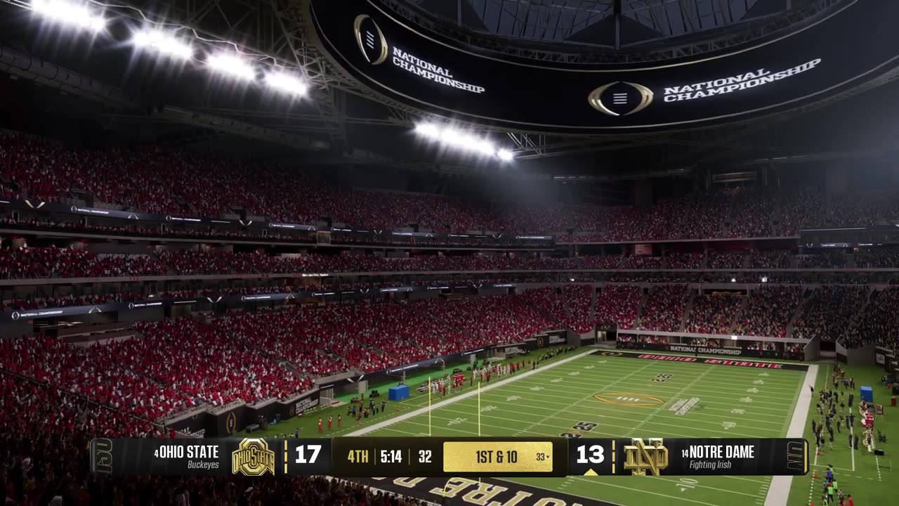 2025 National Championship Game Simulation: Ohio State vs. Notre Dame