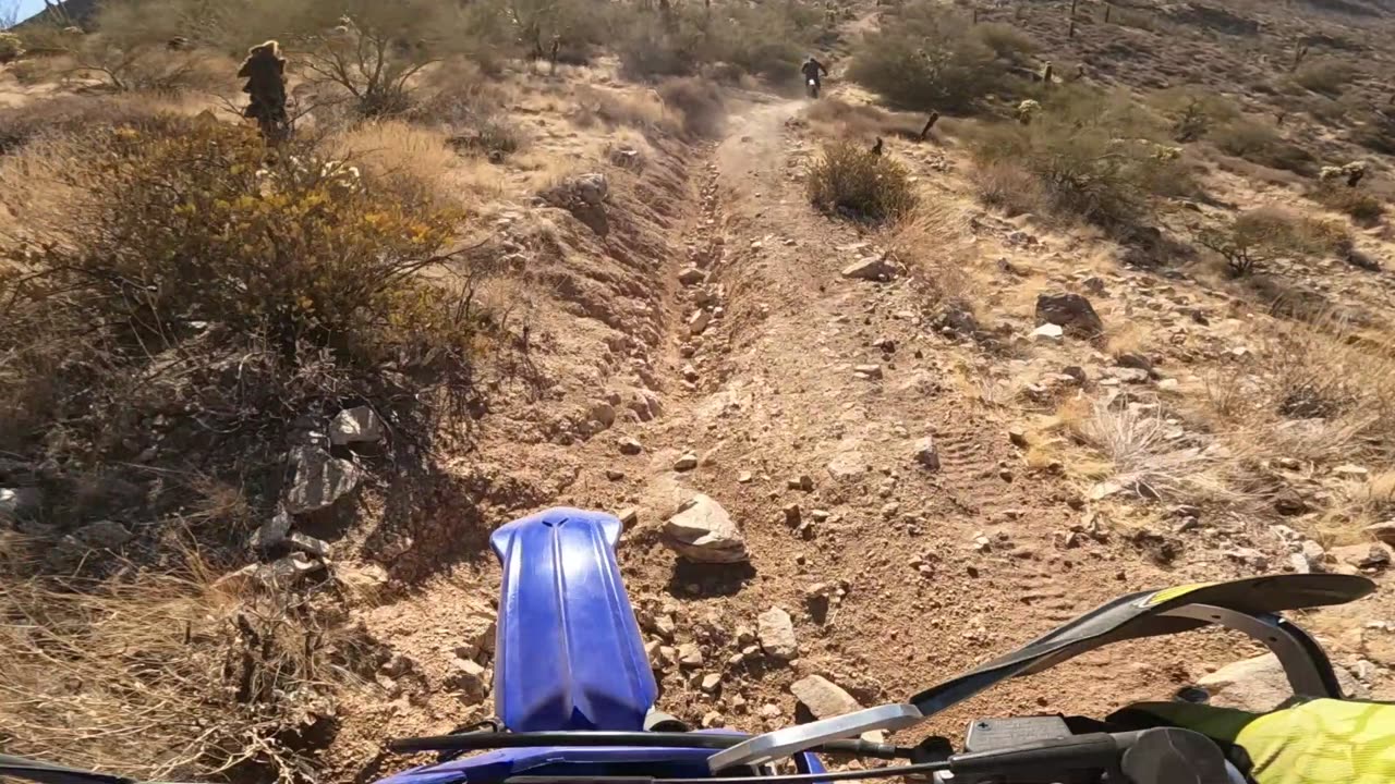 New Years Day motorcycle single track ride Boulders OHV, Arizona