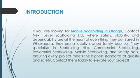 If you are looking for Mobile Scaffolding in Otonga