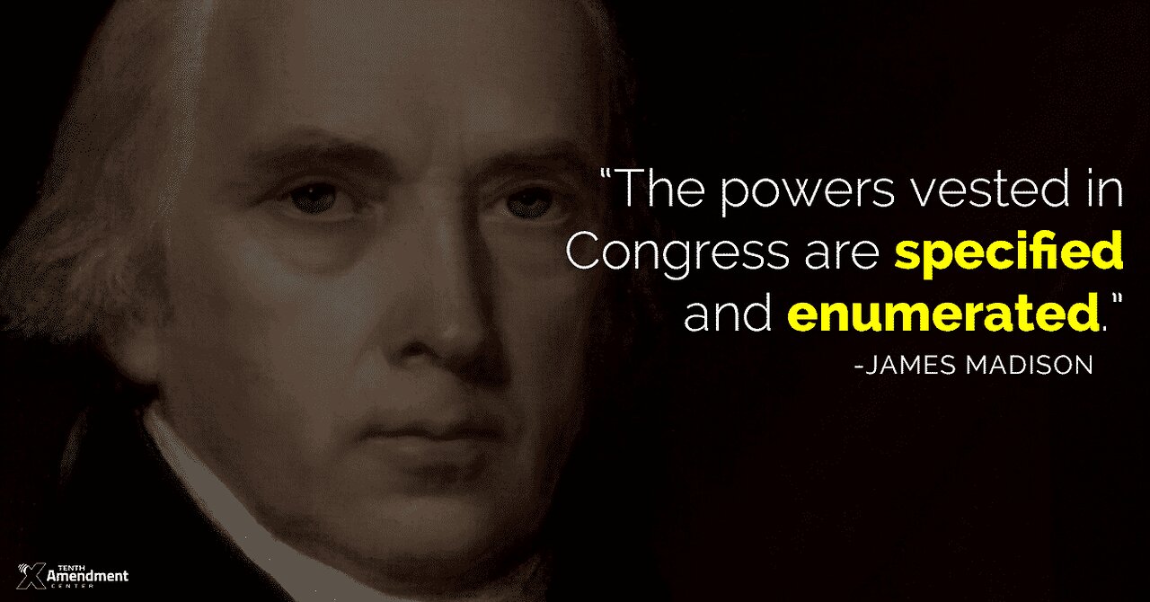 James Madison: Federal “Infrastructure” Spending is Unconstitutional
