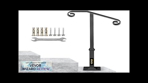 VEVOR Handrails for Outdoor Steps Fit 1 or 2 Steps Outdoor Stair Review