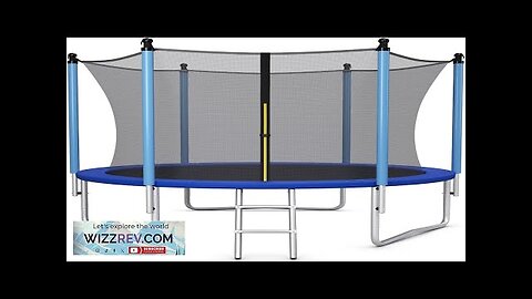 GYMAX Trampoline 8FT 10FT 12FT 14FT 15FT 16FT Recreational Trampolines w/Safety Enclosure Review