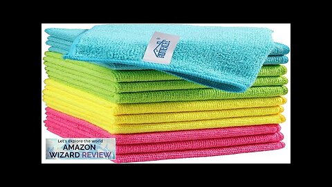 HOMEXCEL Microfiber Cleaning Cloth12 Pack Cleaning RagCleaning Towels with 4 Color Review