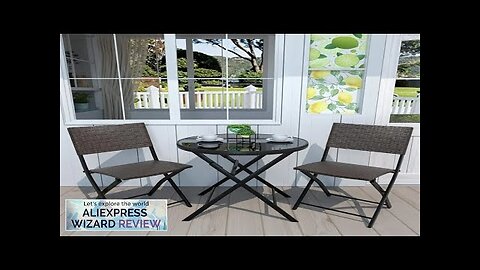 Wicker Patio Furniture Sets With Folding Patio Round Table and Chairs Review