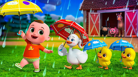 Rain Rain Go Away | Animal Version | Newborn Baby Songs & Nursery Rhymes