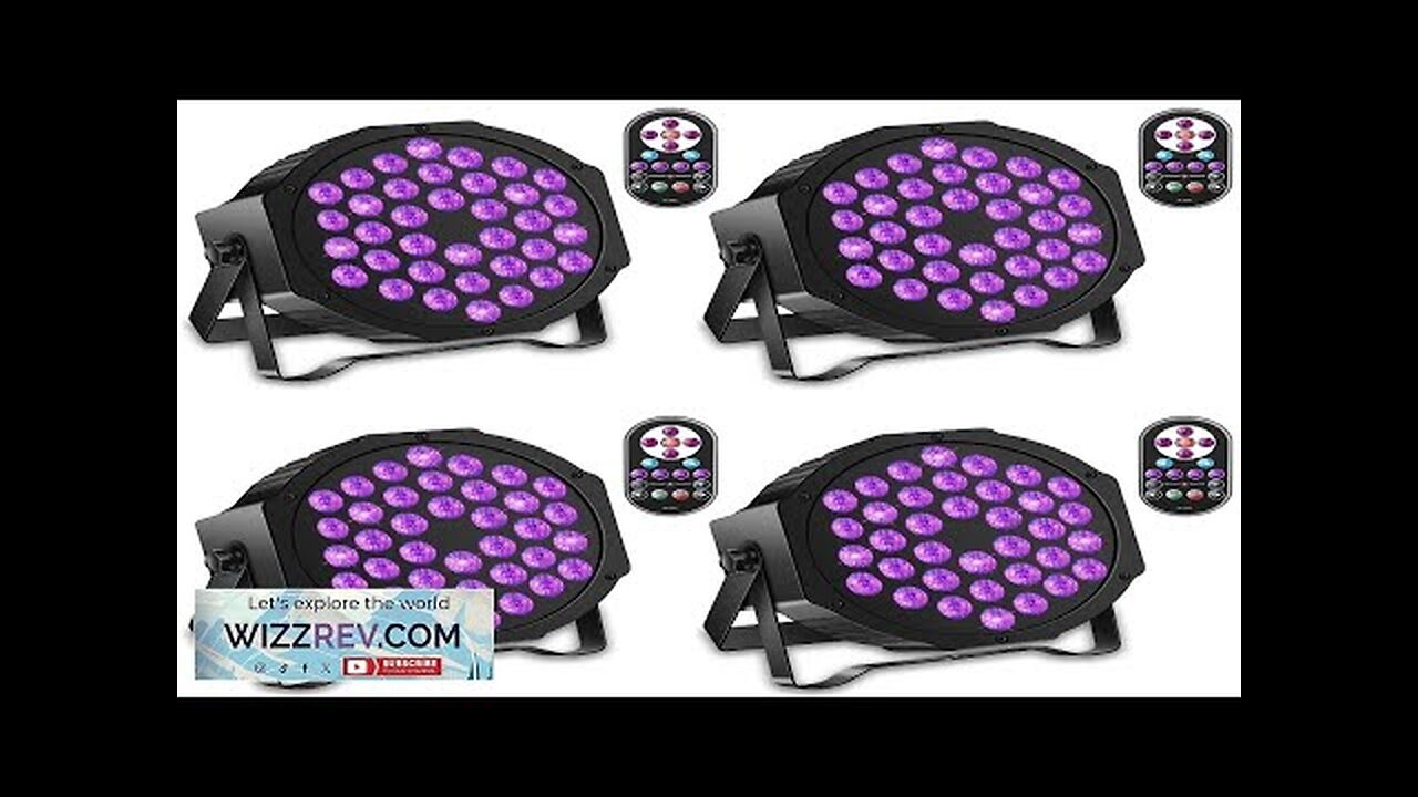 Somspot 4PCS LED Par Light 36W Stage Light Effect Projector DJ Disco Review