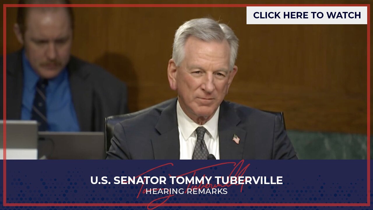 Senator Tuberville Speaks at Senate Aging Hearing on Combating the Opioid Epidemic