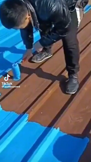 “Why are China painting their roofs blue?”