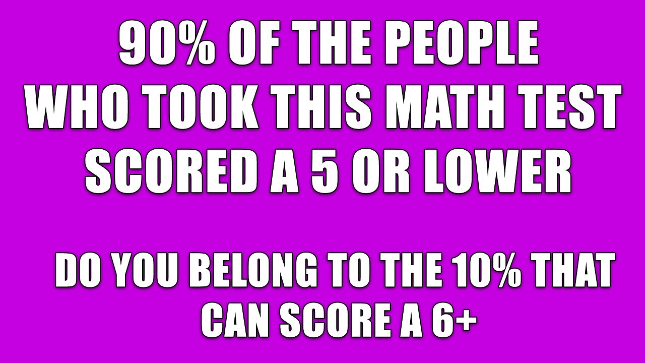 Test Your Math Skills