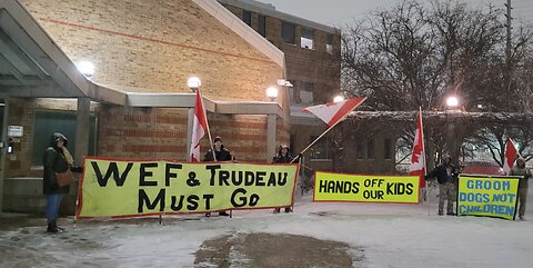 2025 01 28 Protest at Dufferin-Peel Catholic District School Board, Mississauga Part 2- Links under