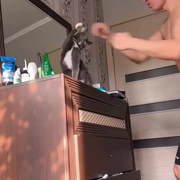 Teacher teaching his student