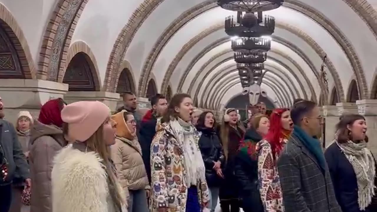 Christmas in Kyiv - Christmas carolers in Kyiv subway during an air raid alert.