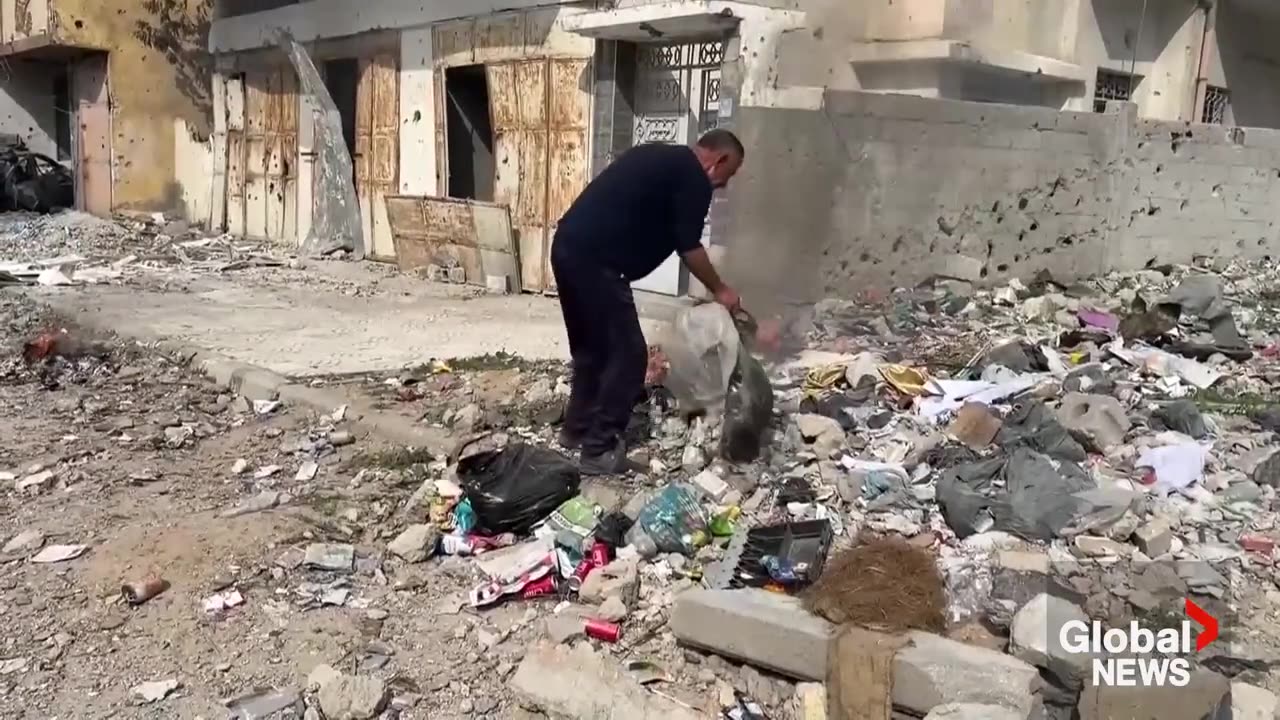 Garbage piles spreading disease, adding to woes of Palestinians returning home to war-torn Gaza