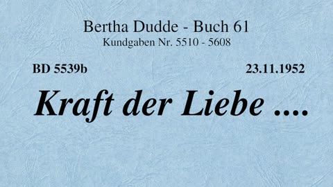 BD 5539b - KRAFT DER LIEBE ....