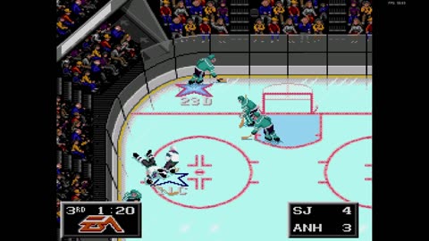 NHL '94 Franchise Mode 1992 Regular Season G64 - Len the Lengend (SJ) at TJ (ANA)