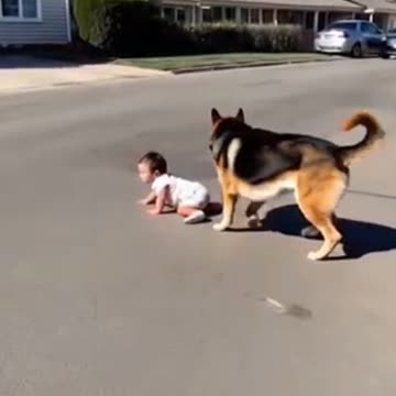 Cute Family Guardian Angel Dog 😱