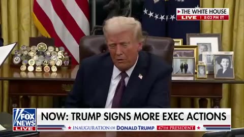 President Trump finds letter from Biden while signing more executive orders