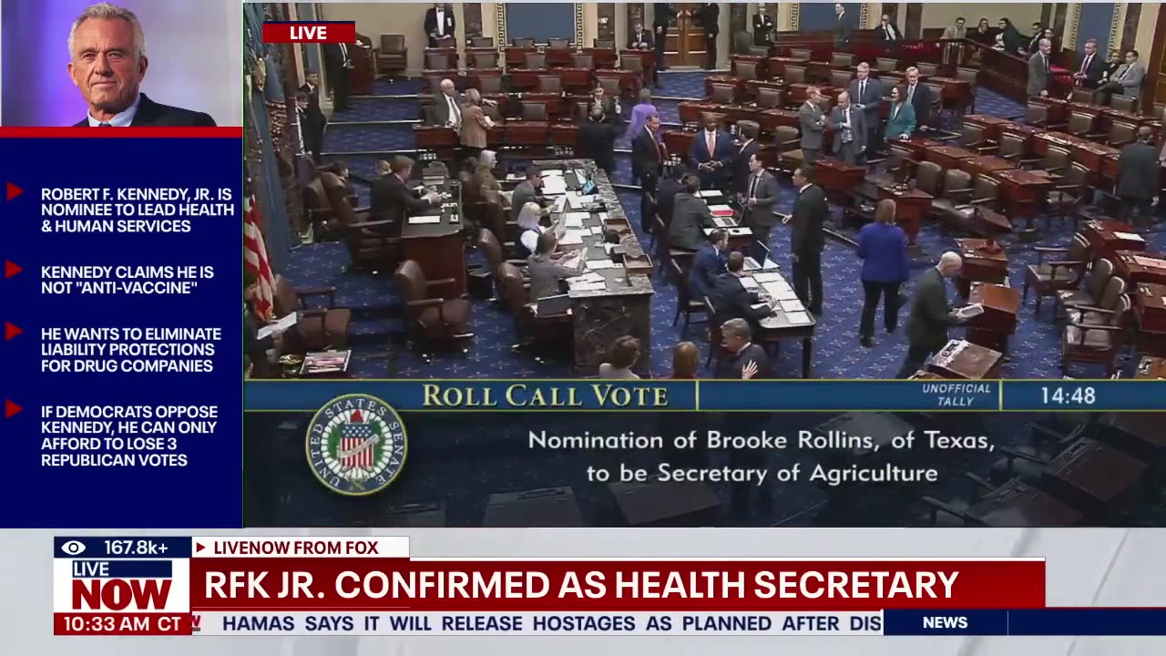 BREAKING: RFK Jr. confirmed as Health Secretary