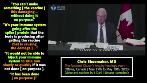 You cannot make a vaccine this damaging without doing it on purpose, says Chris Shoemaker, MD