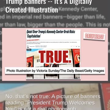 Fact Check: Image Does NOT Authentically Show Kennedy Center Trump Banners