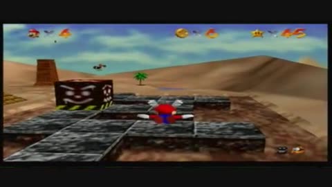 Super Mario 64 - Shifting Sand Land - Free Flying for 8 Red Coins