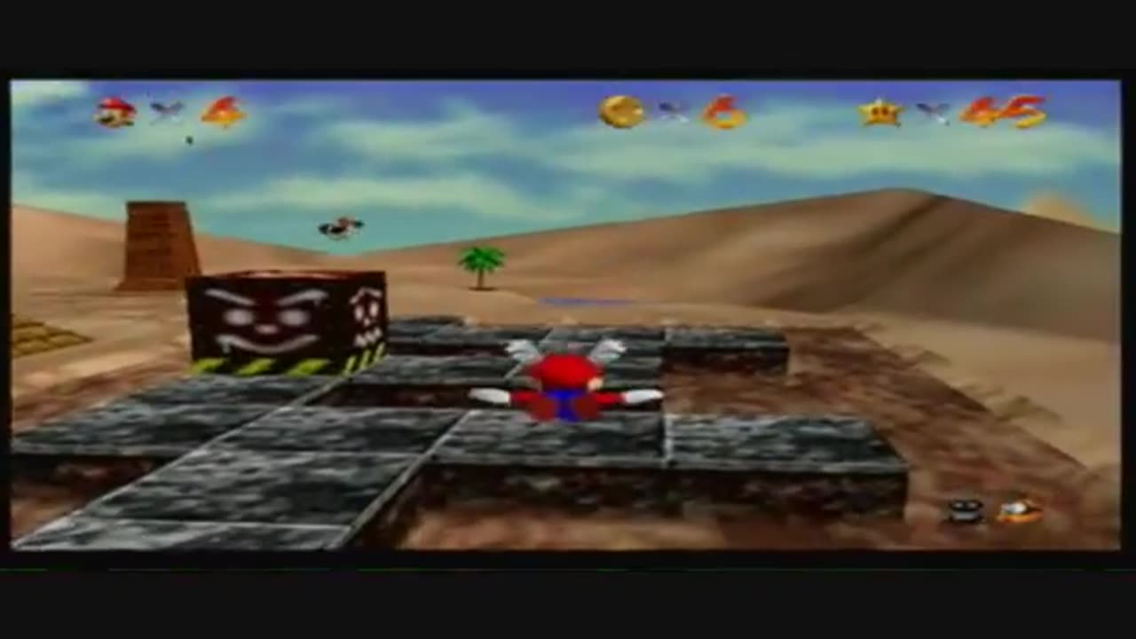 Super Mario 64 - Shifting Sand Land - Free Flying for 8 Red Coins