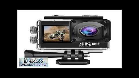 AT-Q60AR Outdoors Sport Camera with 1.3inch Display 4K30P Dual Color Screen 170° Review