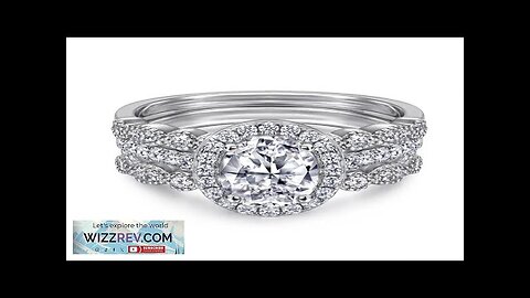 Oval 1.5 Carat Moissanite Engagement Rings Set For Women S925 Sterling Silver Review