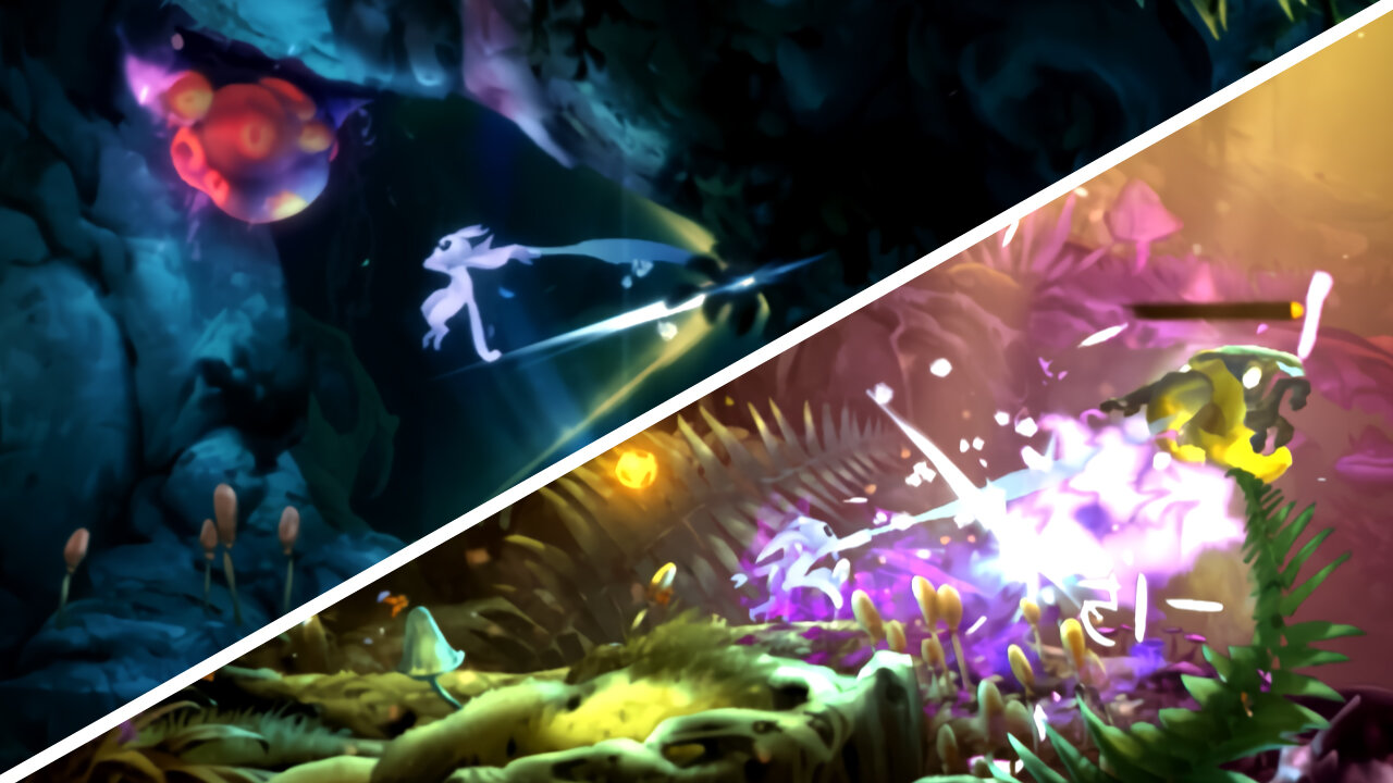 Cut Downslash Attack, Charged Sword, Animations | Ori and the Will of the Wisps #cutcontent