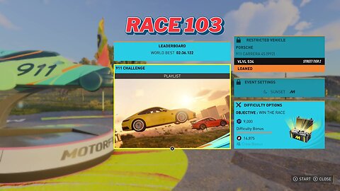 Race103 911 Challenge Porche Playlist Crew Motorfest