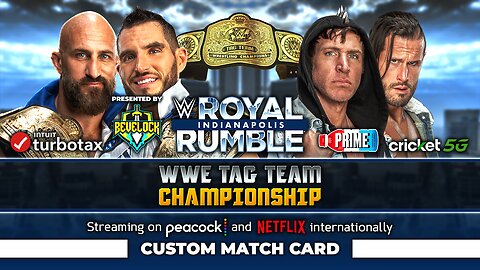 Royal Rumble 2025: DIY vs. Motor City Machine Guns - Custom Match Card