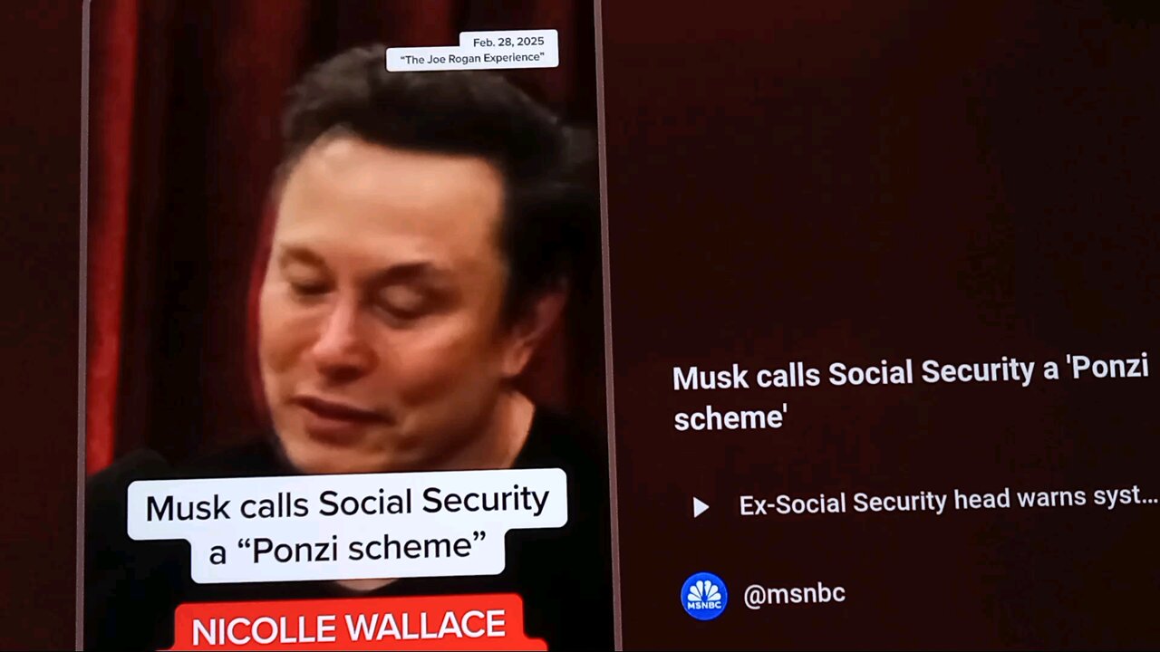 Elon Musk Calls Social Security A Ponzi Scheme.