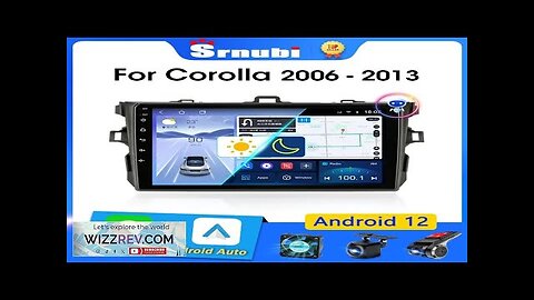 Srnubi 9" Android 12 Carplay Car Stereo Radio for Toyota Corolla E140 Review