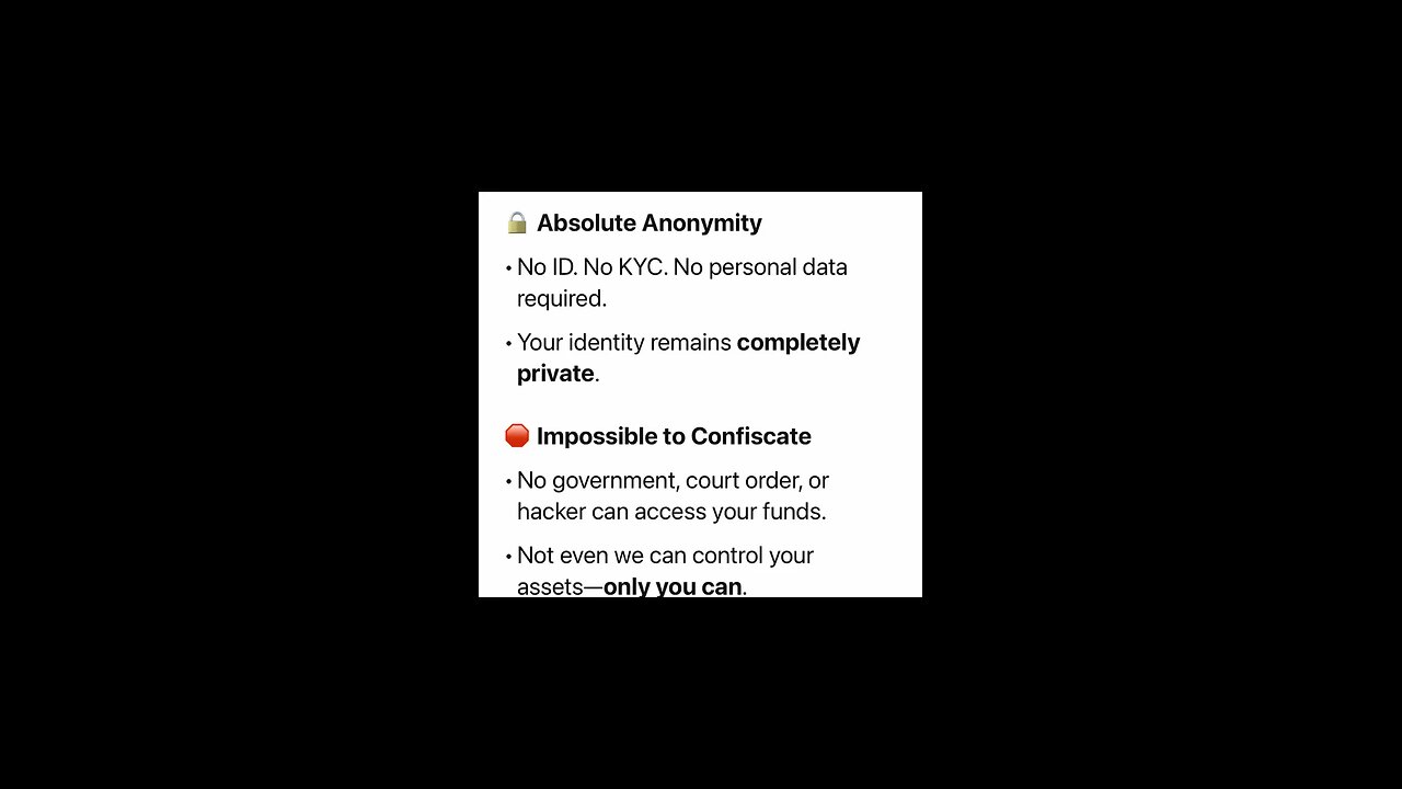 ❌ NO KYC ⛔️ NO PERSONAL DATA 🛑 Anonymous, Unseizable & Unfreezable Crypto Banking Solution