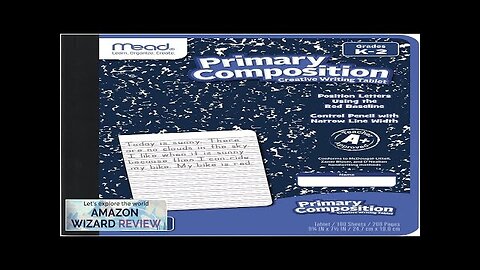 Mead Primary Composition Notebook Wide Ruled Paper Grades K-2 Writing Workbook 9-3/4" Review