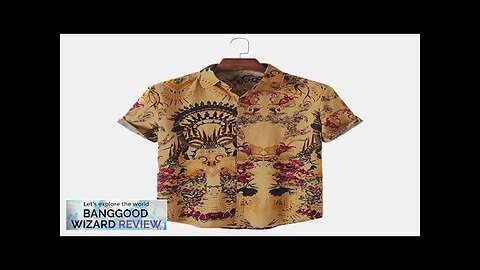 INCERUN Mens Shirt Ethnic Print Short Sleeve Shirt Summer Daily Beach Shirts Review