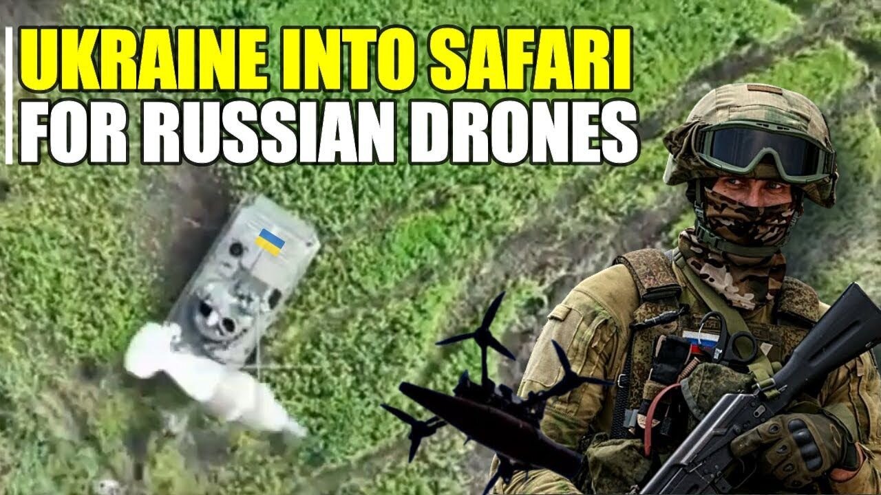 Russian drones react violently burning Ukraine in Kursk