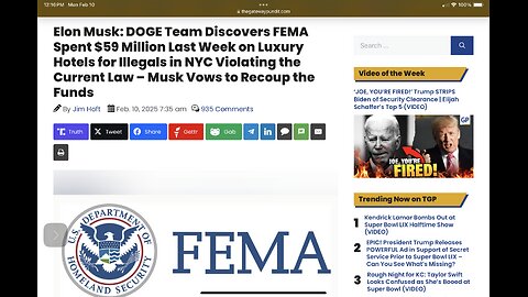 DOGE Team Discovers FEMA Spent $59 Million Last Week on Luxury Hotels for Illegals in NYC Violating