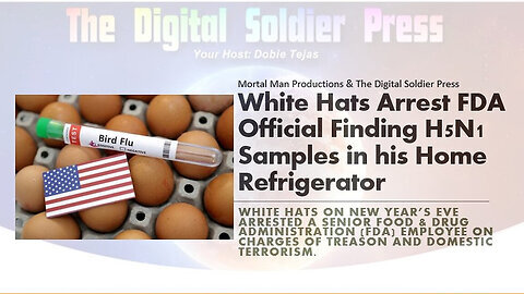 White Hats Arrest FDA Official Over Having H5N1 Samples in his Home Refrigerator