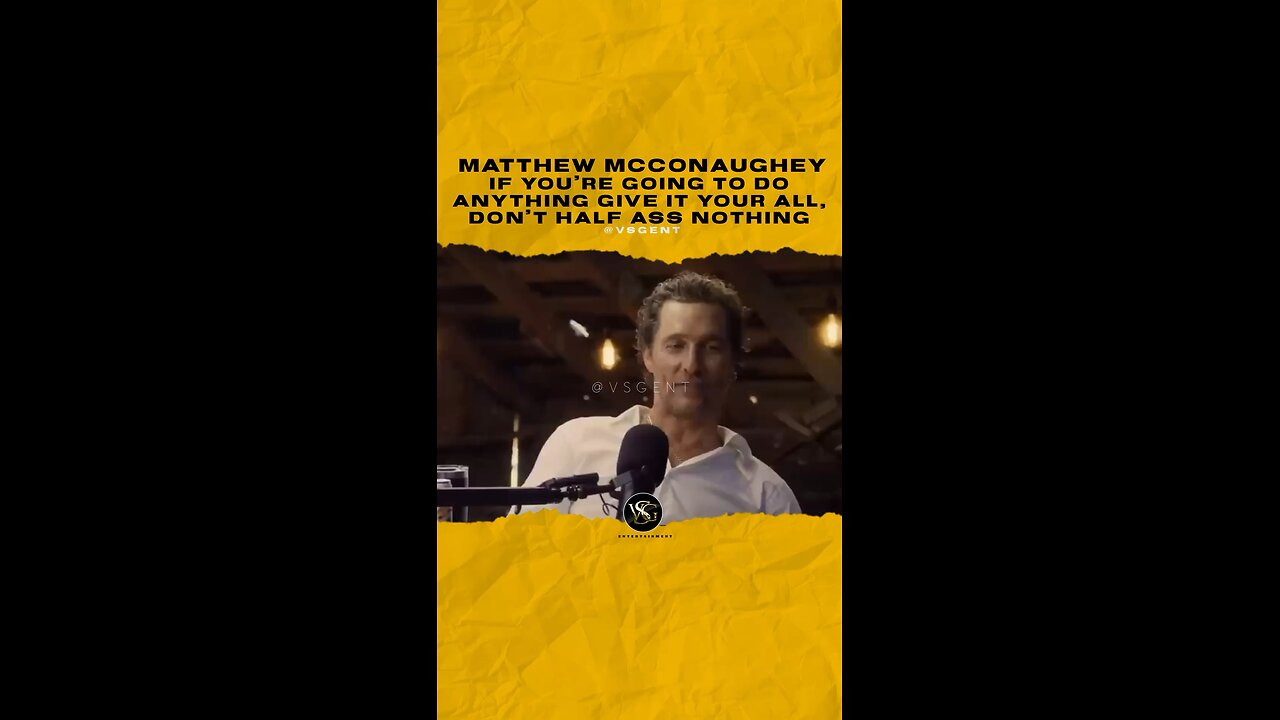 @officiallymcconaughey If you’re going to do anything give it your all, don’t half ass nothing