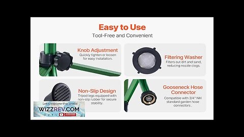 Tripod Sprinkler 2 Packs Heavy Duty Lawn Sprinklers with 3/4"NH Connector Review