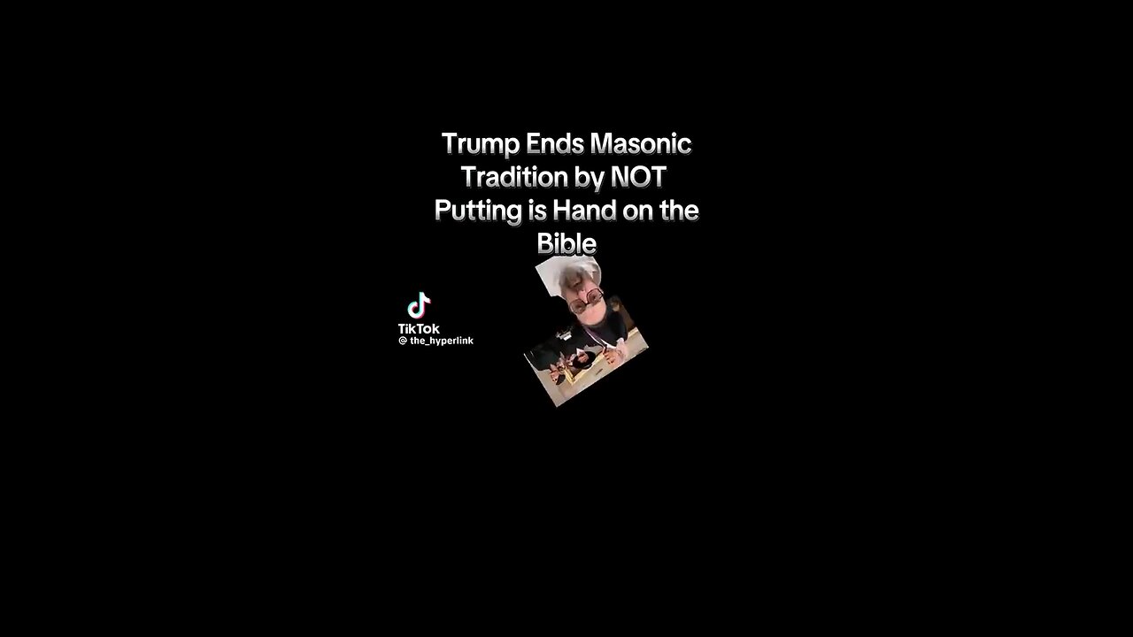 Trump ends Freemasons tradition of hand on a Bible and taking an oath