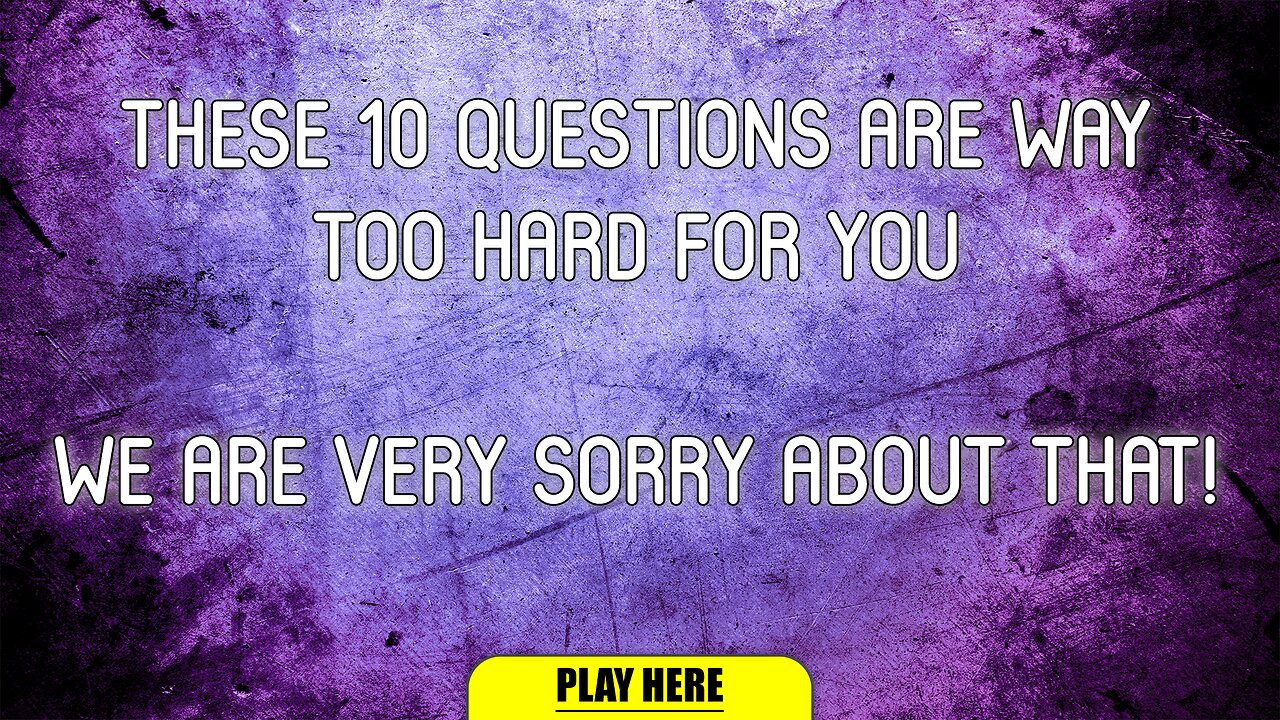 Hard Mixed Trivia Quiz