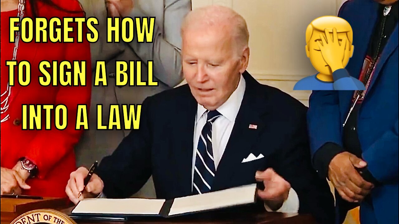 CONFUSED & SLURRING JOE BIDEN: “I gotta fill this in? Uhhh… you guys will fill in the date, right?”