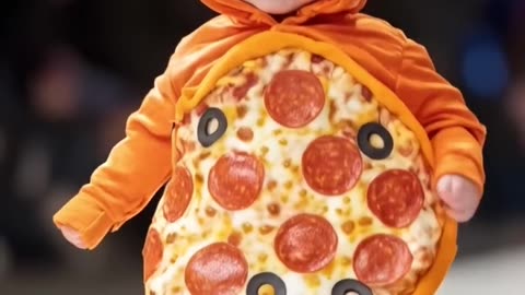 Adorable pizza baby shows us new talent🍕🐹#shortvideo